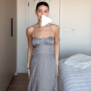 Doen Rosaria Dress Santa Maria Gingham XS NWT